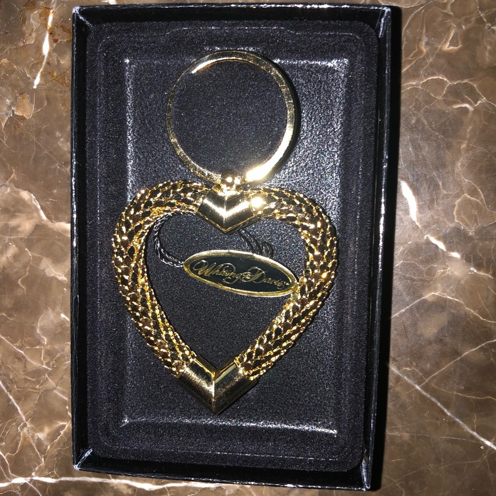 Whiting and Davis gold key ring